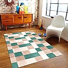 Küp Kare Desenli Dijital Baskılı Halı