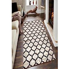 Oval Geometrik Desenli Dijital Baskılı Halı