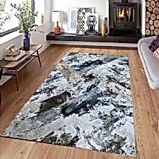 Boyalı Eskitme Desenli Dijital Baskılı Halı