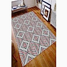 Renkli Geometrik Puantiye Tasarımlı Halı