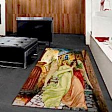 Modern Tablo Desenli Dijital Baskılı Halı