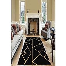 Parçalı Çizgi Desenli Dijital Baskılı Halı