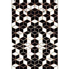 Mermer Retro Desenli Dijital Baskılı Halı