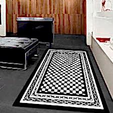 Dama Ve Zincir Desenli Dijital Baskılı Halı