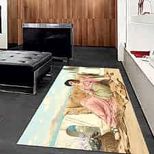 Vintage Tablo Desenli Dijital Baskılı Halı