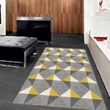 Renkli Geometrik Desenli Dijital Baskılı Halı