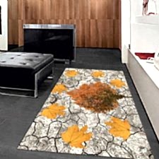 Sonbahar Ağacı Desenli Dijital Baskılı Halı