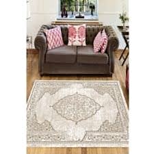 Çiçek Çerçeve Motif Desenli Dijital Baskılı Halı