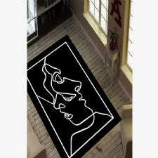 Yüz Çizgi Desenli Dijital Baskılı Halı