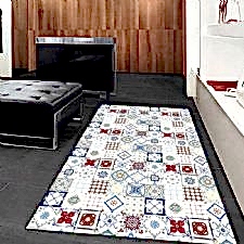 Motif Desenli Dijital Baskılı Halı