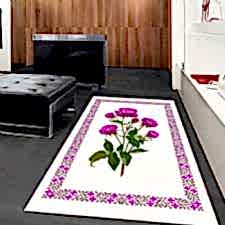 Modern Motif Desenli Dijital Baskılı Halı