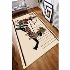 Antik Savaşçı Desenli Dijital Baskılı Halı