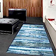 Parke Desenli Dijital Baskılı Halı