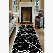 Cam Kırığı Desenli Dijital Baskılı Halı