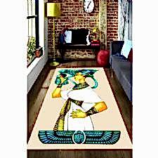 Mısırlı Kadın Tasarımlı Dijital Baskılı Halı