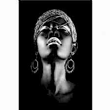 Küpeli Afrika Desenli Dijital Baskılı Halı