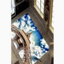 Eyfel Kulesi Manzaralı Dijital Baskılı Halı