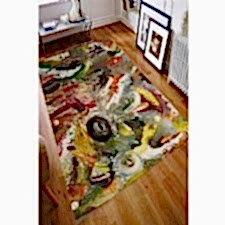 Karışık Boya Tasarımlı Dijital Baskılı Halı