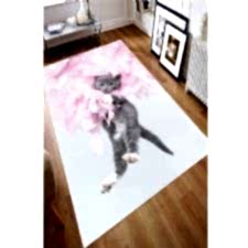 Kedi Yavrusu Tasarımlı Dijital Baskılı Halı