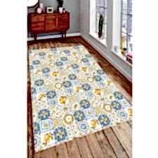 Limonlu Motif Tasarımlı Dijital Baskılı Halı