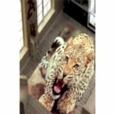 Sert Ve Doğal Leopar Dijital Baskılı Halı