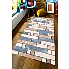 Soft Renkler Taş Desen Dijital Baskılı Halı