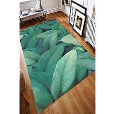 Soft Yapraklar Dijital Baskılı Halı