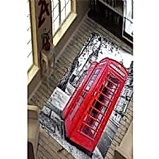 Telefon Kulübesi Tasarımlı Dijital Baskılı Halı