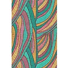 Renkli İpler Dijital Baskılı Halı