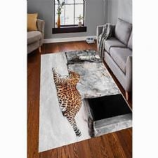 Ön Plan Leopar Dijital Baskılı Halı