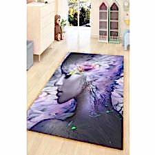 Modern Portre Desenli Dijital Baskılı Halı