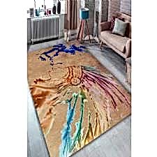 Kızıl Derili Renk Patlaması Dijital Baskılı Halı