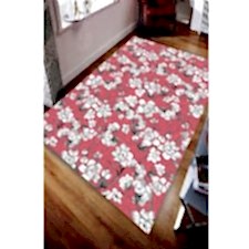 Modern Çiçek Şablonu Dijital Baskılı Halı