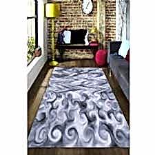 Rüzgar Ve Dalga Buluşması Soft Renkler Dijital Baskılı Halı