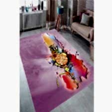 Kağıt Detaylı Özel Tasarım Dijital Baskılı Halı