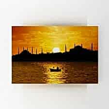 Gün Batımındaki Kayıkçı Tablosu