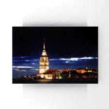 Gece Karanlığında Kız Kulesi Manzarası