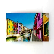 Venedik Burano Evleri Tablosu