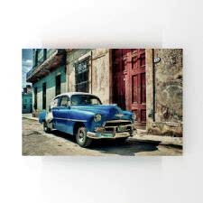 Mavi Klasik Araba Tablosu