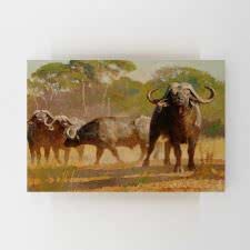 Bufalo Sürüsü Yağlı Boya Tablosu