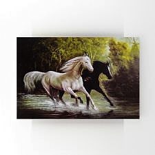 Koşan Atlar Yağlı Boya Tablosu