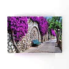 Mor Çiçekli Yol Tablosu