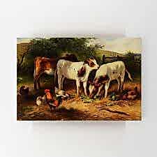 Otlanan Buzağılar Yağlı Boya Tablosu