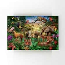 Safari'de Hayvan Kolajı Yağlı Boya Tablosu