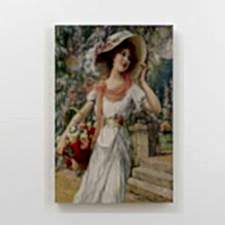 Emile Vernon - The Flower Girl Tablosu