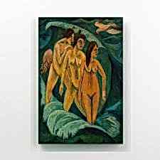 Ernst Ludwig Kirchner - Three Bathers Tablosu