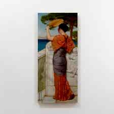 John William Godward - On The Balcony Tablosu