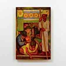 Diego Rivera - The Flowered Canoe Tablosu