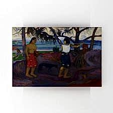 Paul Gauguin - Under the Pandanus Tablosu