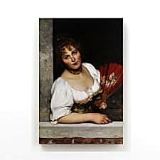 Eugene De Blaas - Der rote Facher Tablosu